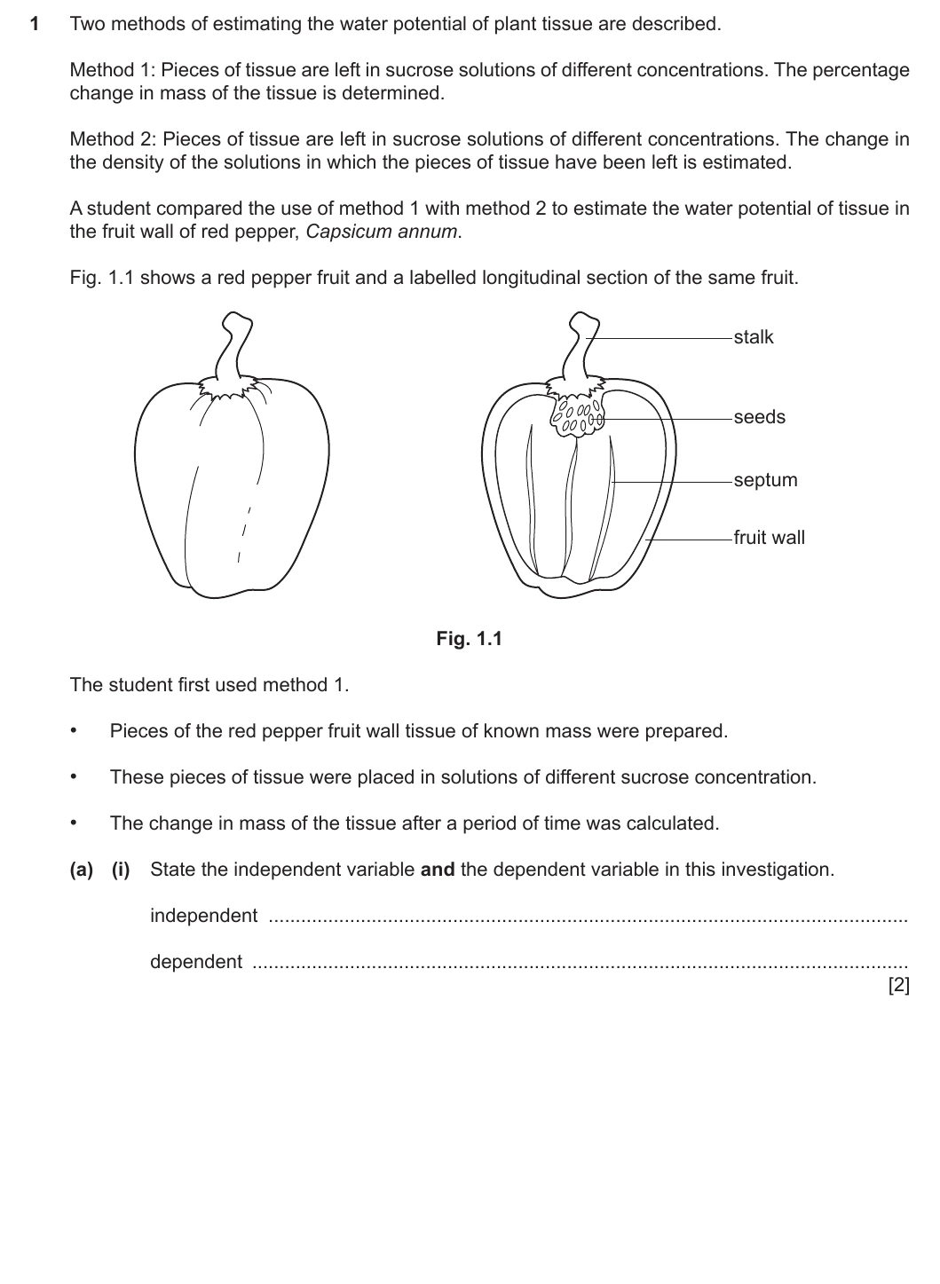 9700/53/O/N/20 question 1