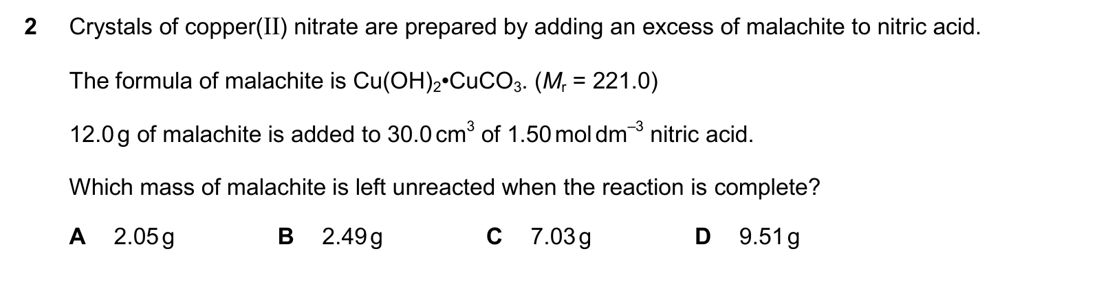9701/12/F/M/25 question 2